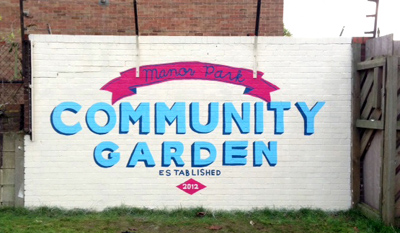 Manor Park community garden Mural in Newham